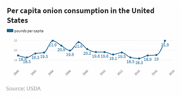 onion consumption