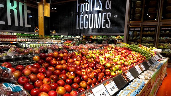 Produce section in a Loblaw store.