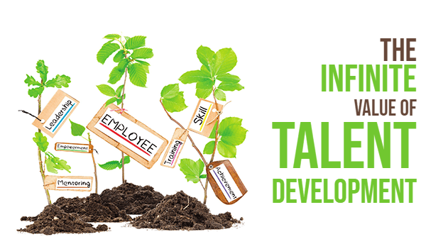 Banner for The infinite value of talent development with growing plants with business tags