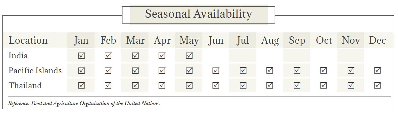Turmeric Seasonal Availability Chart
