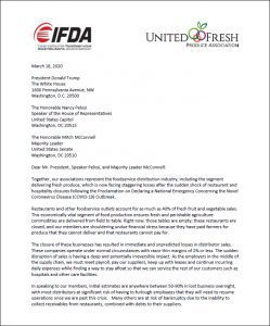 IFDA/United Fresh Letter to Trump Administration