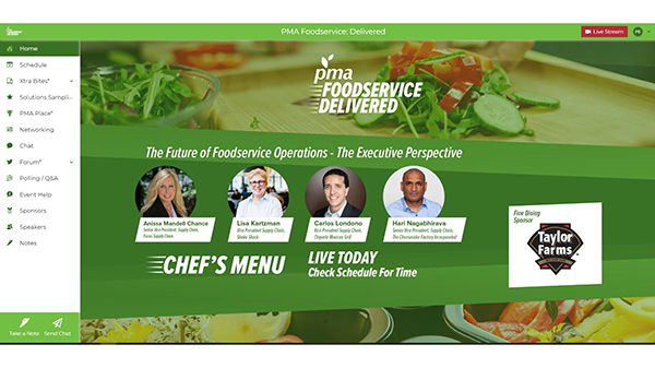 pma foodservice delivered home screen example