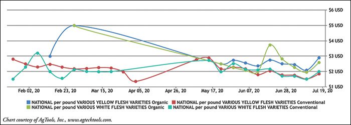 Nectarine Retail Pricing: Conventional & Organic Per Pound Chart