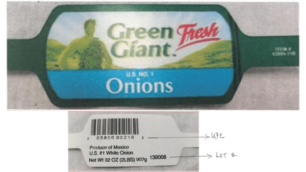 potandon green giant onion recall