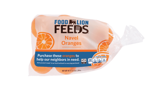 food lion feeds oranges