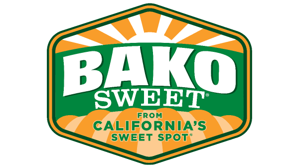Bako Sweet logo with from California's sweet spot slogan.