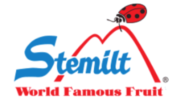 Stemilt logo with world famous fruit slogan.