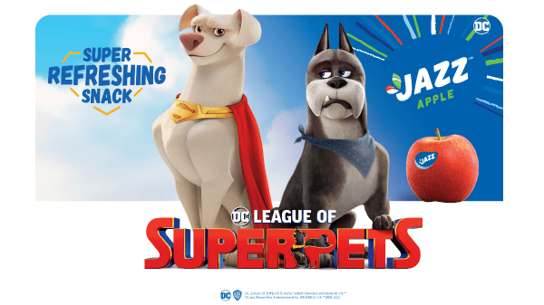 JAZZ™ apple, Warner Bros. Consumer Products and DC Join Forces to Bring Heroic “DC League of Super-Pets”-Branded Snacks to Fans