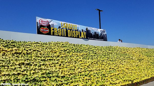 jewel-osco bananas world's largest fruit display