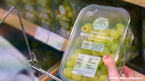 marks and spencer food waste best by date grape package