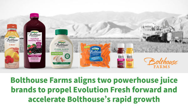Bolthouse Farms will close on its acquisition of Evolution Fresh from Starbucks