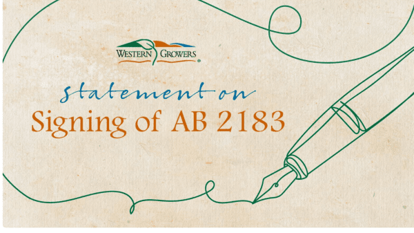 Western Growers Statement on Signing AB2183