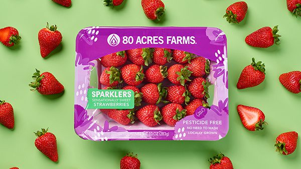 80 acres farms vertically farmed strawberries
