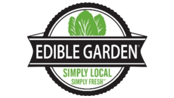 Edible Garden Logo with simply local simply fresh slogan.