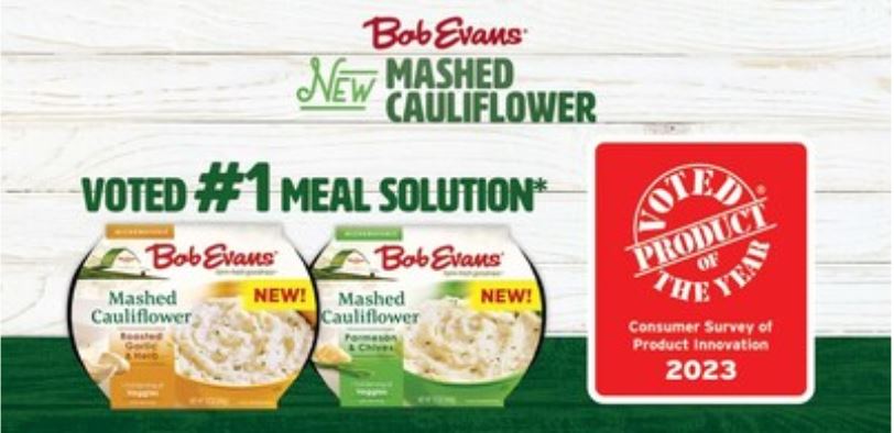 Bob Evans mashed cauliflower recognized as 2023 product of the year USA award winner