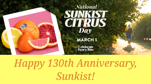 Sunkist celebrates 130 years with national Sunkist Citrus Day