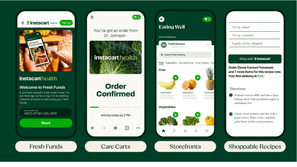 Instacart launches health products for food as medicine programs