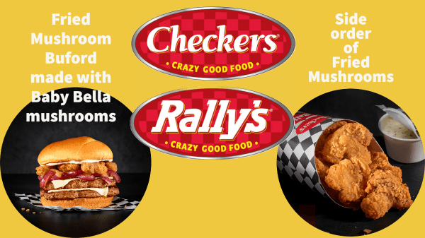Mushrooms on menu at Checkers & Rally's