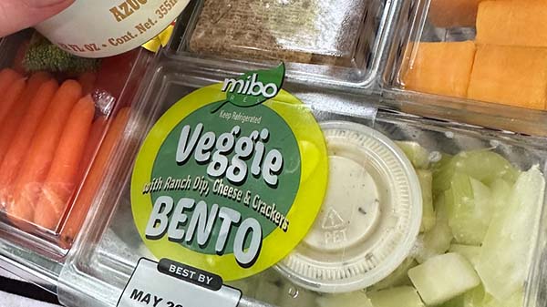 veggie bento box produce snack
