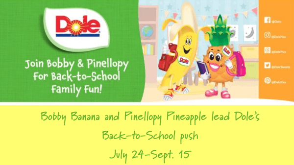 Dole recruits Bobby Banana to lead one of its largest back-to-school campaigns ever