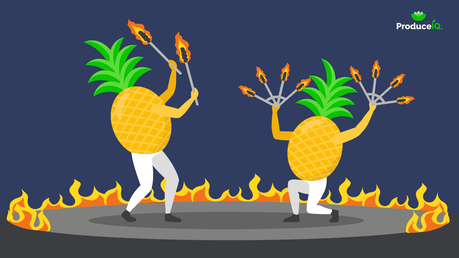 Pineapples-fire-dancers