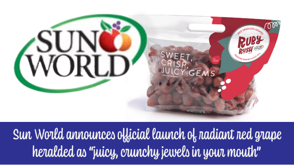 Sun World unveils RUBY RUSH brand table grapes