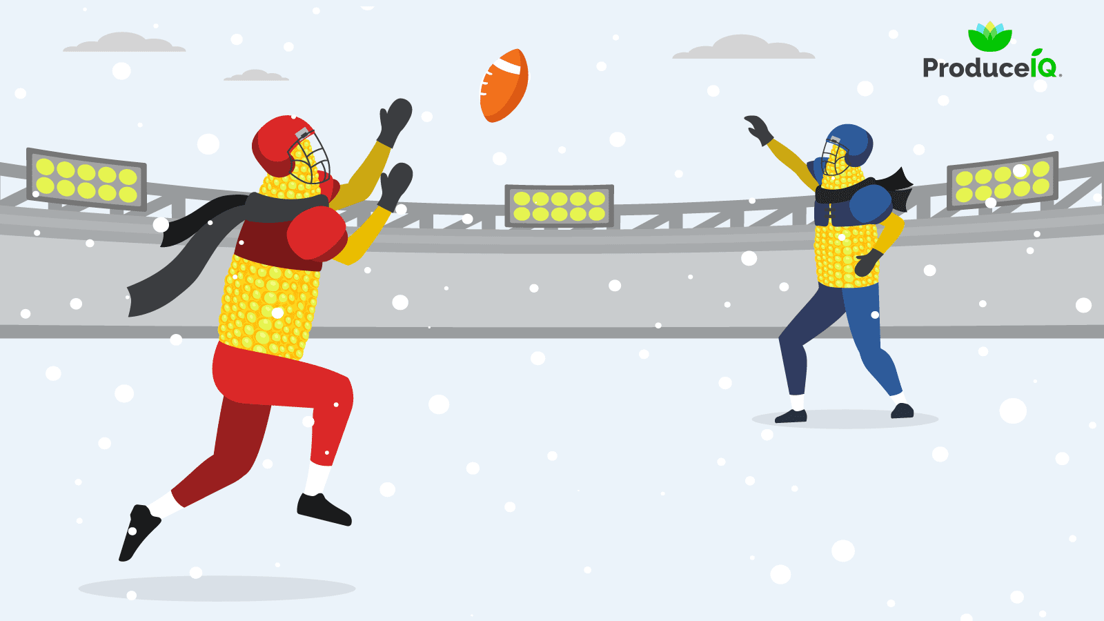 Corn-playing-Football-in-cold-snowy-weather
