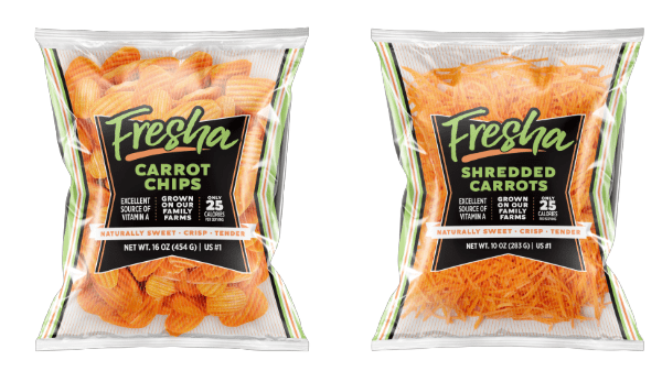 fresha carrot packaging