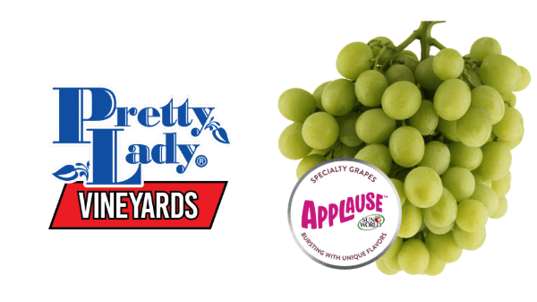 pretty lady applause grapes